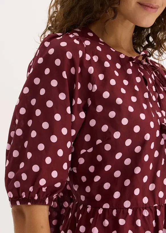 Blouse avec n&oelig;uds 100% coton, bonprix