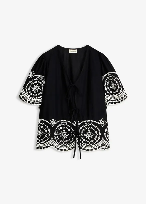 Blouse en broderie anglaise 100% coton, bonprix