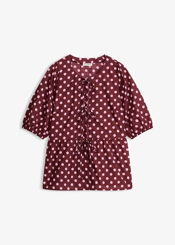 Blouse avec n&oelig;uds 100% coton, bonprix