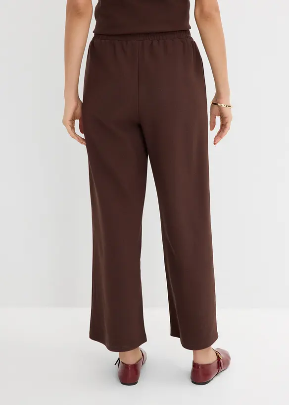 Pantalon large en tissu piqu&eacute;, bonprix