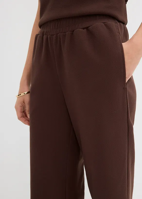 Pantalon large en tissu piqu&eacute;, bonprix