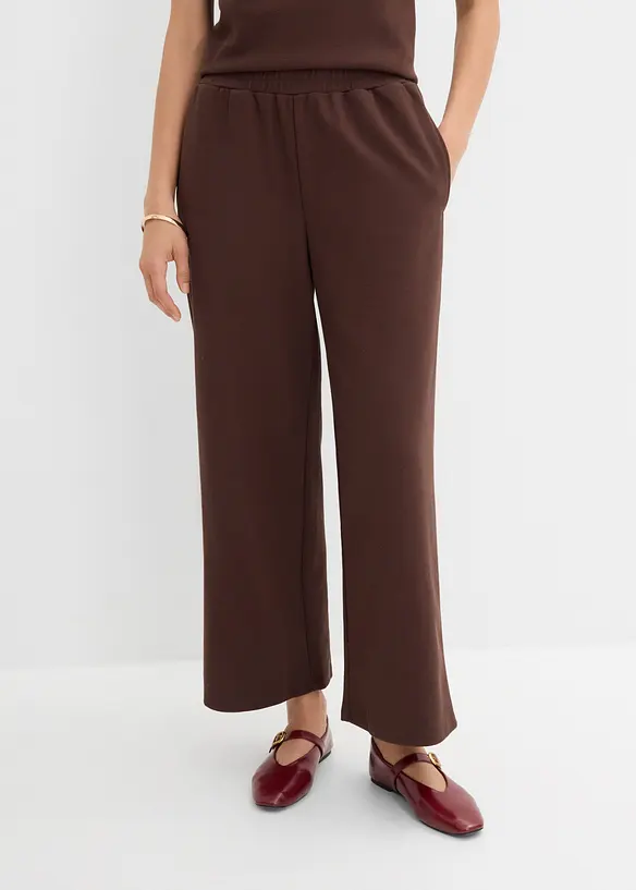 Pantalon large en tissu piqu&eacute;, bonprix
