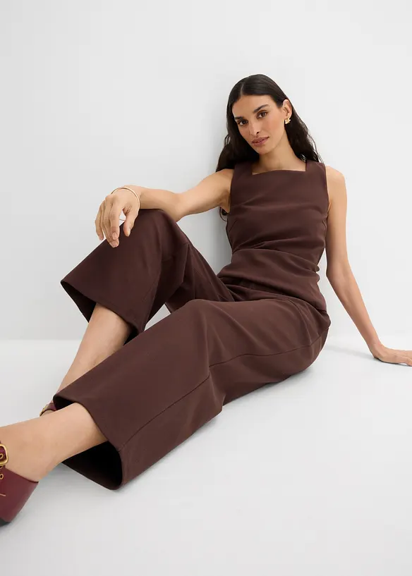 Pantalon large en tissu piqu&eacute;, bonprix