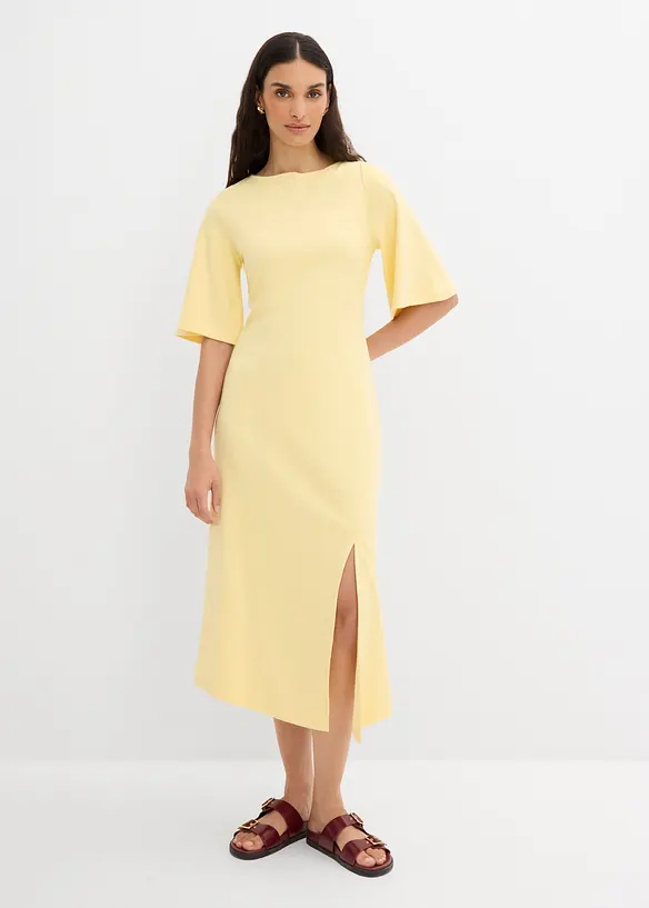 Robe fendue en jersey 100% coton, bonprix