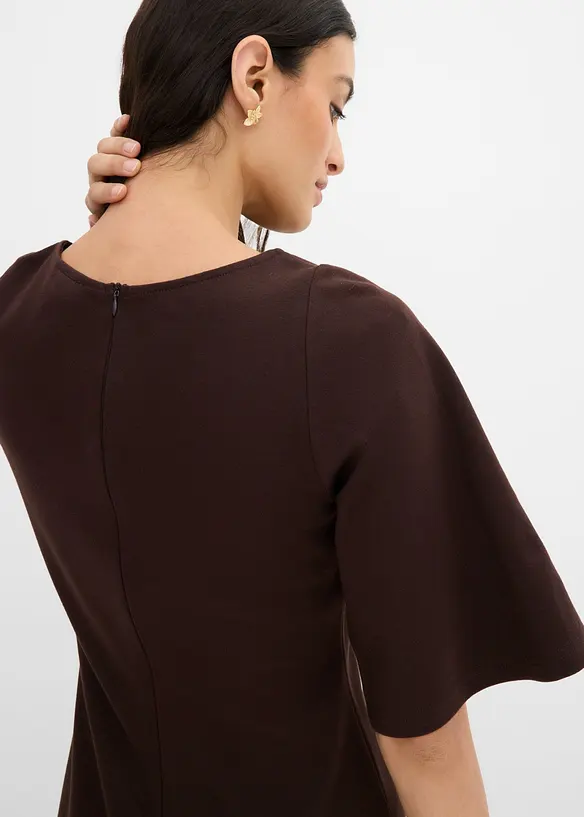 Jerseykleid mit Schlitz aus reiner Bio-Baumwolle, bonprix