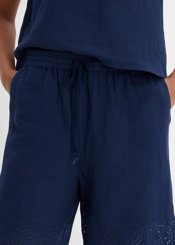 Bermuda l&eacute;ger en gaze de coton, bonprix