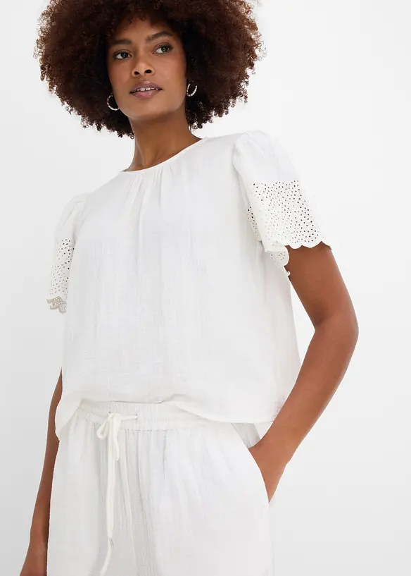 Bermuda aus luftigem Musselin, bonprix