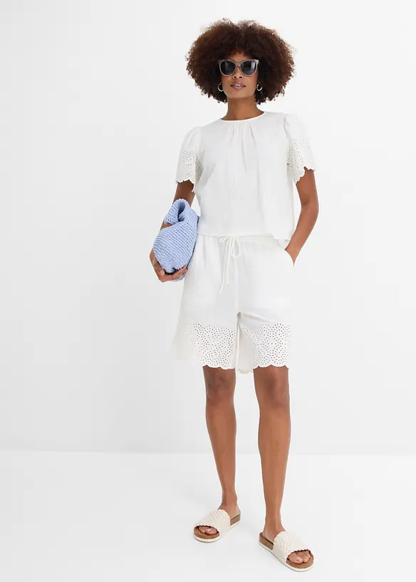 Bermuda aus luftigem Musselin, bonprix