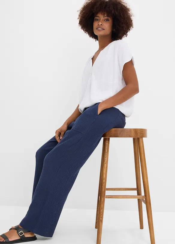 Hose aus luftigem Musselin, bonprix