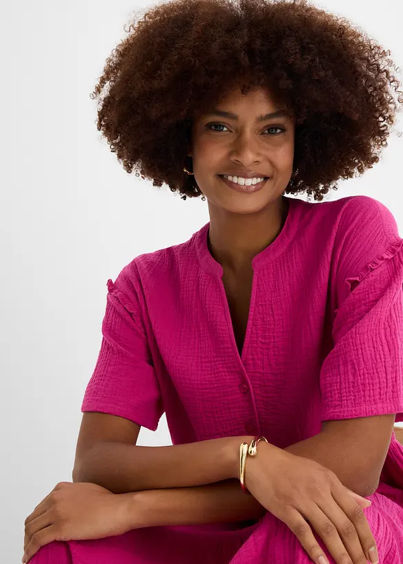 Midikleid aus weichem Musselin, bonprix