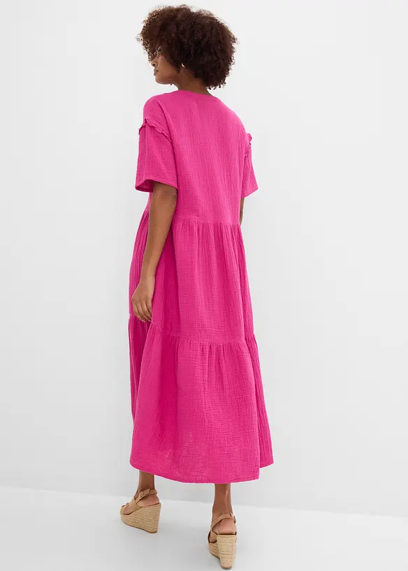 Midikleid aus weichem Musselin, bonprix