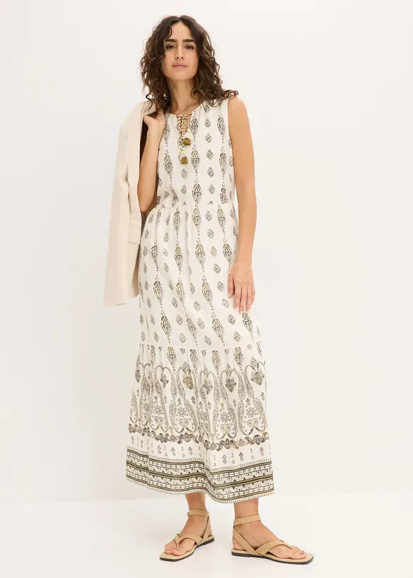 Maxikleid aus flie&szlig;ender Viskose, bonprix