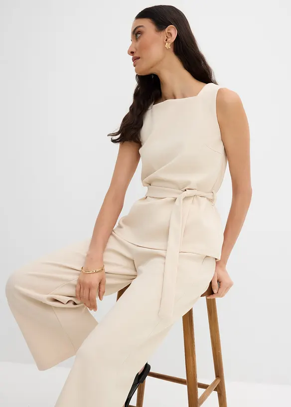 Top aus Piqu&eacute; mit Bindeband, bonprix