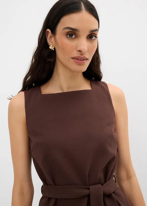 Top en piqu&eacute; avec ceinture &agrave; nouer, bonprix