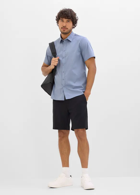 Chemise manches courtes extensible, slim, bonprix