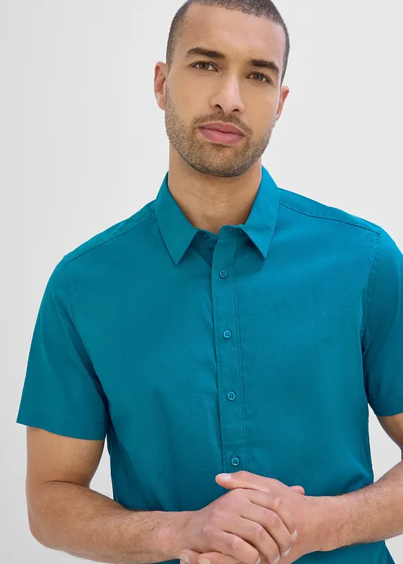 Stretch-Kurzarmhemd in Slim Fit, bonprix