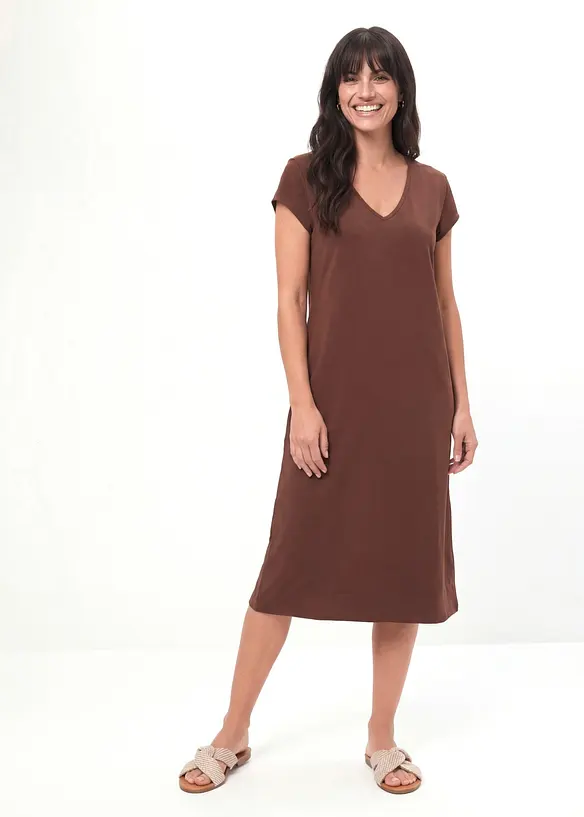 Shirtkleid aus elastischem Baumwoll-Mix, bonprix