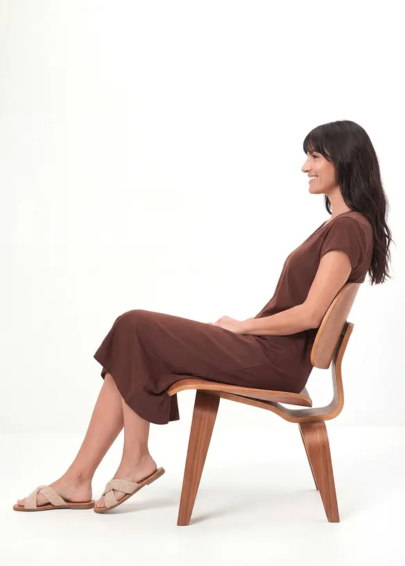 Shirtkleid aus elastischem Baumwoll-Mix, bonprix