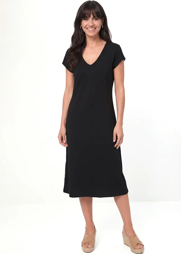 Shirtkleid aus elastischem Baumwoll-Mix, bonprix