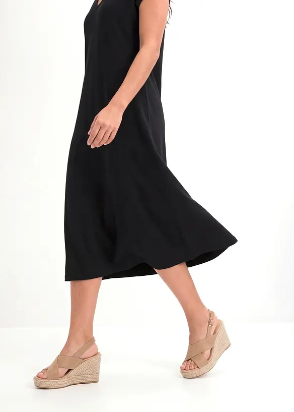 Shirtkleid aus elastischem Baumwoll-Mix, bonprix