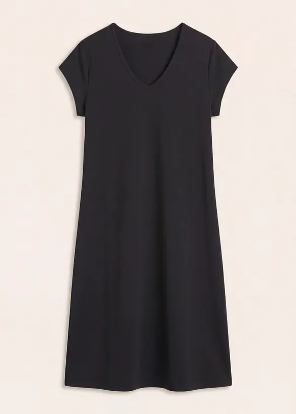 Shirtkleid aus elastischem Baumwoll-Mix, bonprix