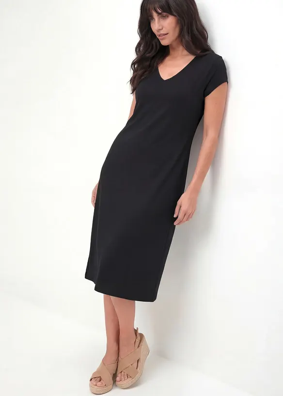 Shirtkleid aus elastischem Baumwoll-Mix, bonprix