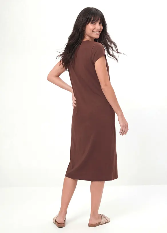 Shirtkleid aus elastischem Baumwoll-Mix, bonprix