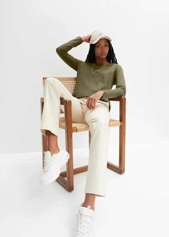 Langarmshirt aus leichtem Slub-Jersey-Material, bonprix