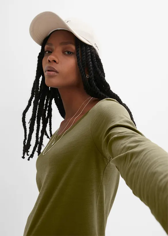 Langarmshirt aus leichtem Slub-Jersey-Material, bonprix