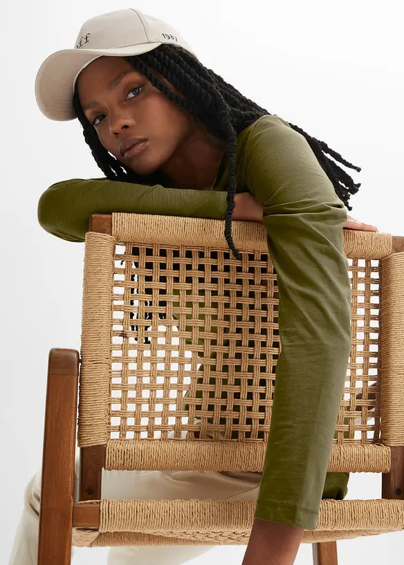 Langarmshirt aus leichtem Slub-Jersey-Material, bonprix