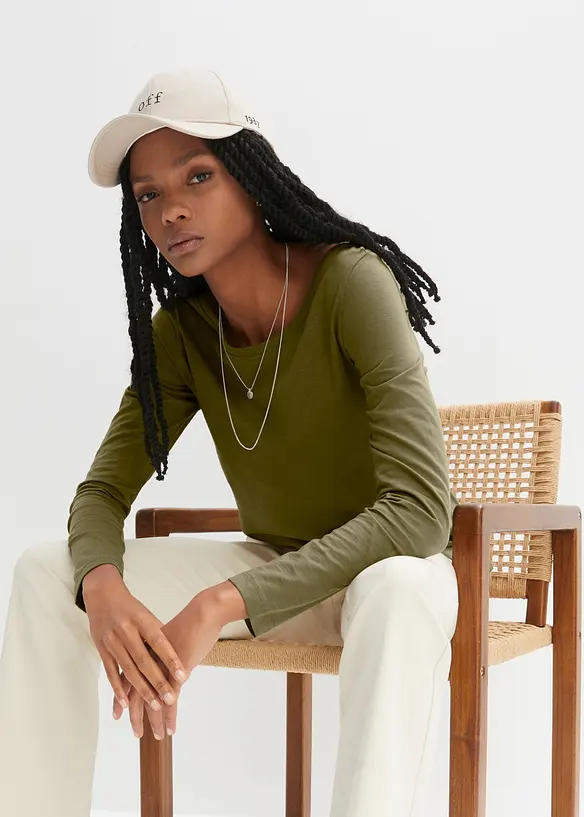 Langarmshirt aus leichtem Slub-Jersey-Material, bonprix