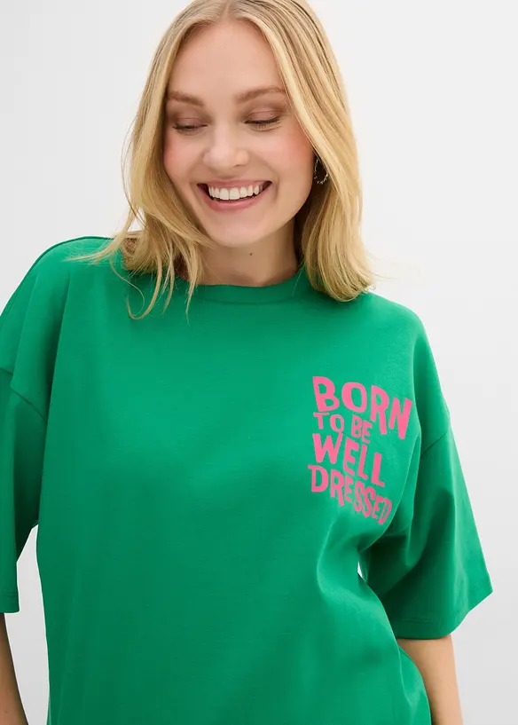Oversize-Shirt aus reiner Bio-Baumwolle, bonprix