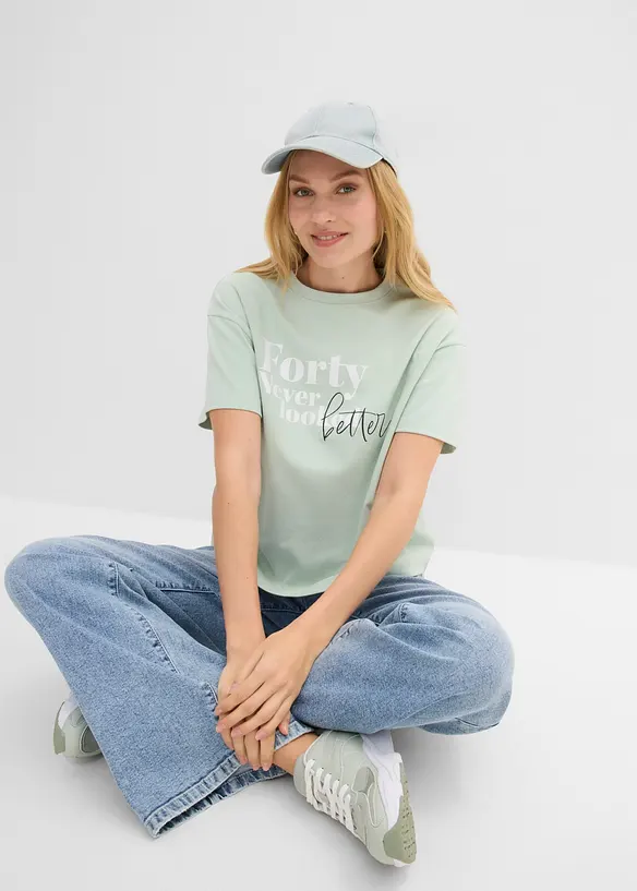 T-shirt large 100% coton, bonprix