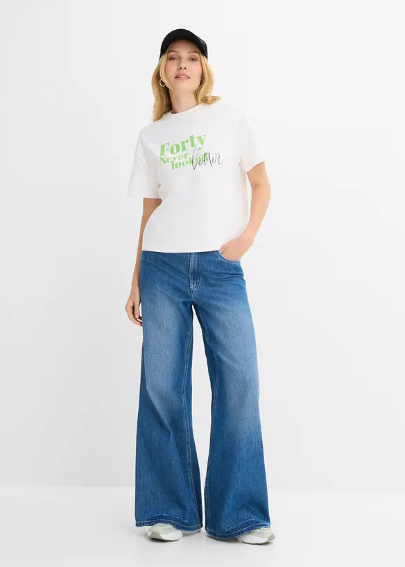 Weites T-Shirt aus reiner Bio-Baumwolle, bonprix