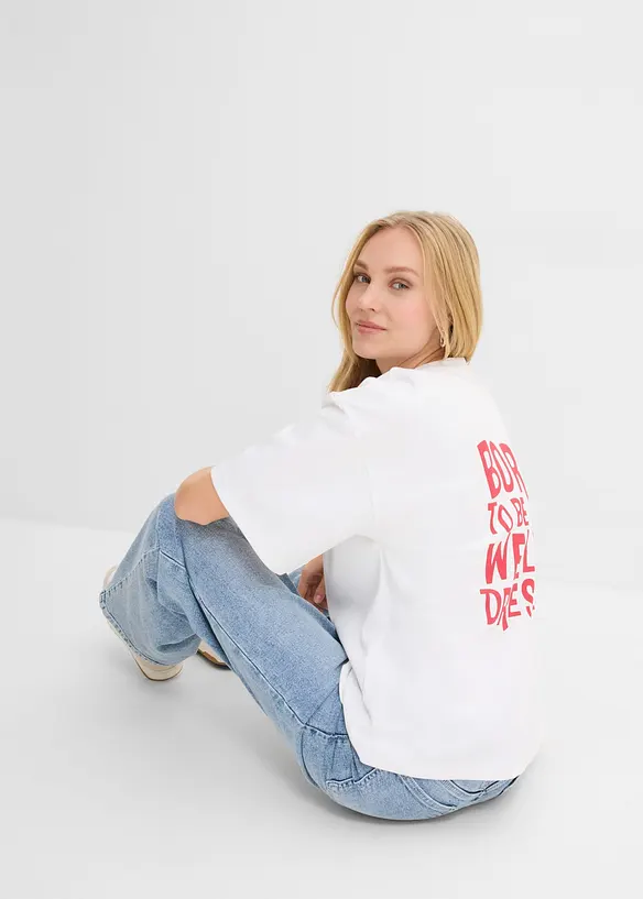 Oversize-Shirt aus reiner Bio-Baumwolle, bonprix