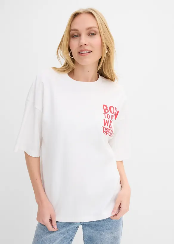 Oversize-Shirt aus reiner Bio-Baumwolle, bonprix