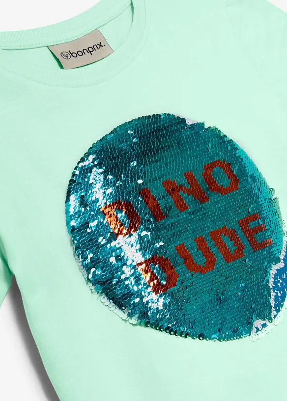 T-shirt 100% coton &agrave; sequins r&eacute;versibles, bonprix