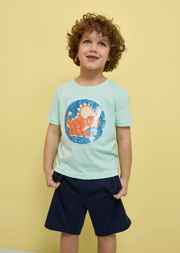T-shirt 100% coton &agrave; sequins r&eacute;versibles, bonprix