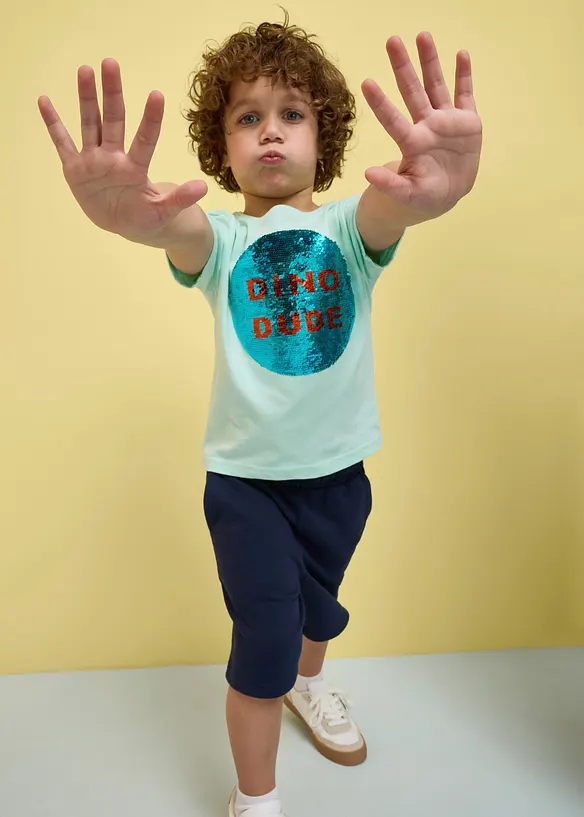 T-shirt 100% coton &agrave; sequins r&eacute;versibles, bonprix