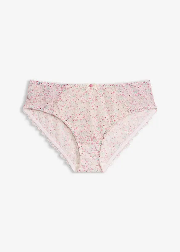 Slip maxi avec dentelle &agrave; imprim&eacute; floral, bonprix