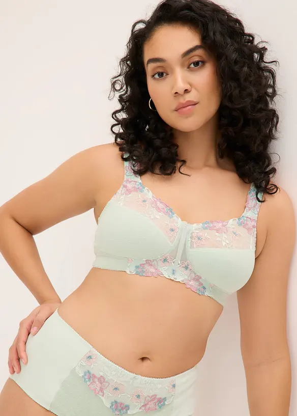 Soutien-gorge grand maintien sans armatures, bretelles rembourr&eacute;es, bonprix