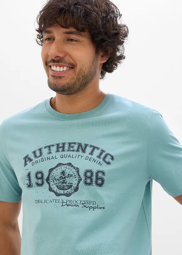 Lot de 2 T-shirts 100% coton, bonprix