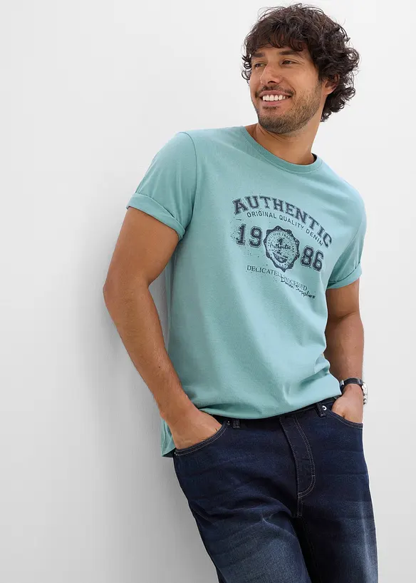 Lot de 2 T-shirts 100% coton, bonprix