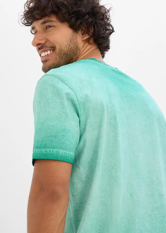 T-shirt aspect d&eacute;lav&eacute; en coton, bonprix