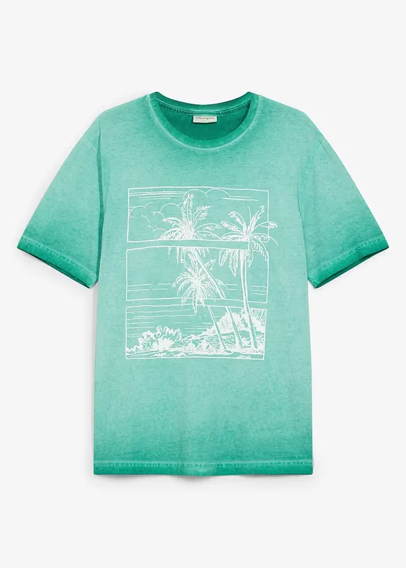 T-shirt aspect d&eacute;lav&eacute; en coton, bonprix