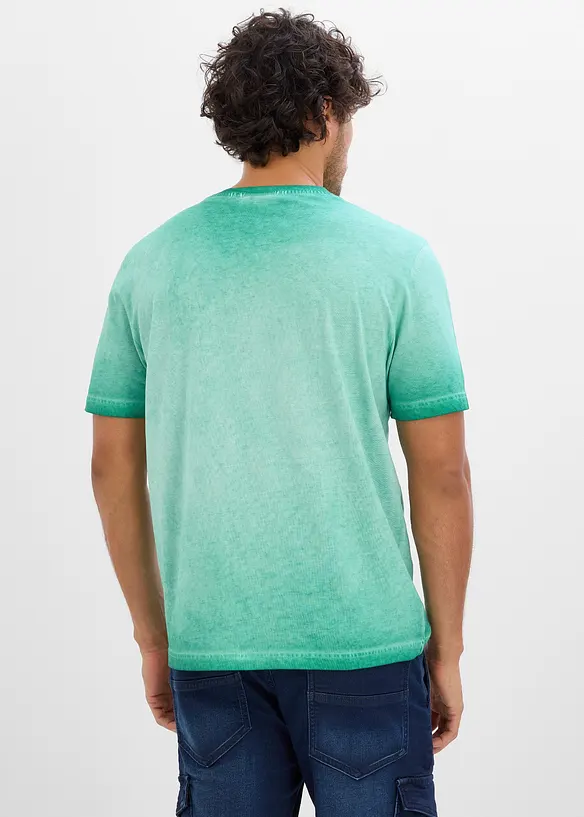 T-shirt aspect d&eacute;lav&eacute; en coton, bonprix