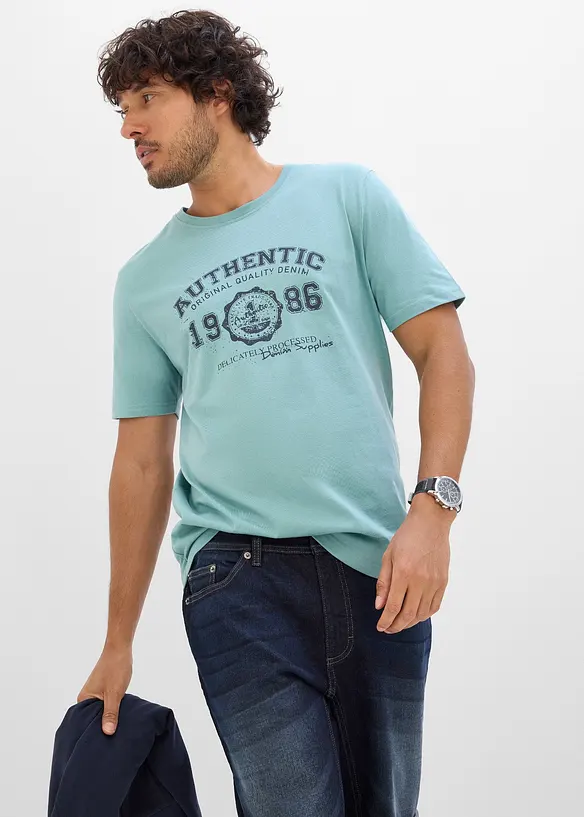 Lot de 2 T-shirts 100% coton, bonprix
