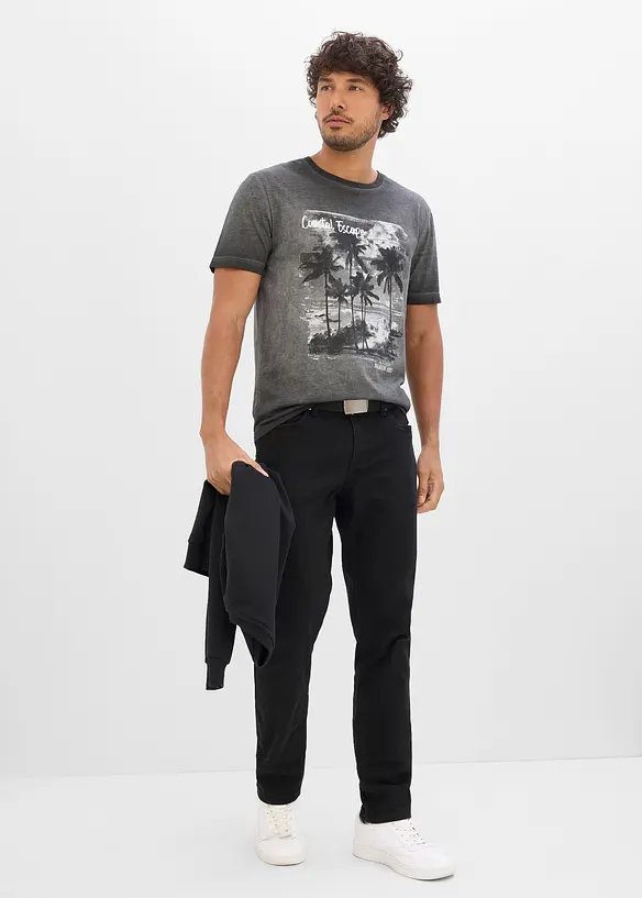 T-shirt aspect d&eacute;lav&eacute;, 100% coton, bonprix