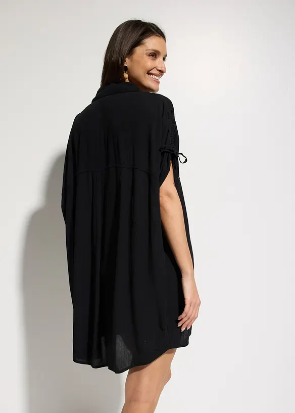 Strandbluse aus strukturiertem Crinkle, bonprix