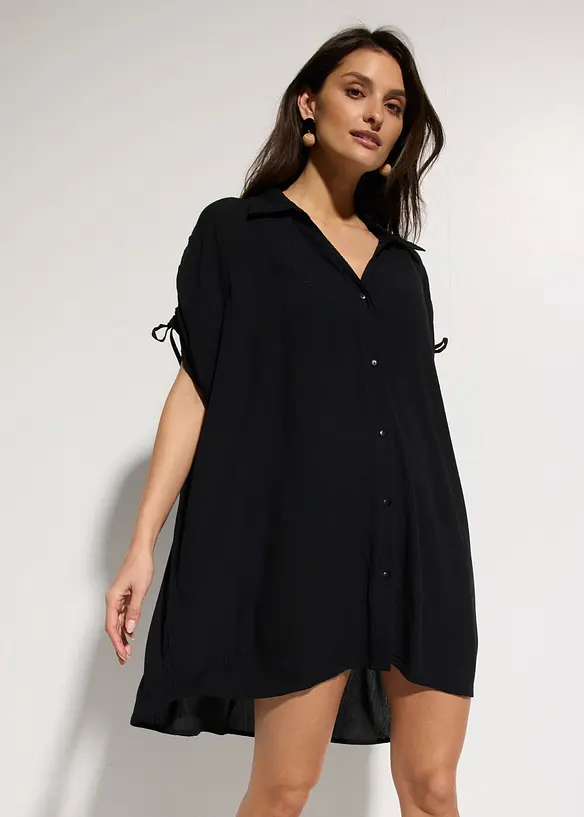 Strandbluse aus strukturiertem Crinkle, bonprix